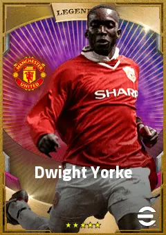 Dwight Yorke eFootball 2026 player card, 84 OVR CF