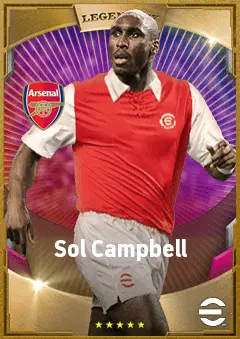 Sol Campbell eFootball 2026 player card, 86 OVR CB