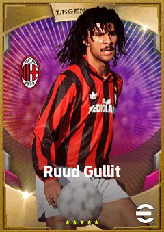 Ruud Gullit eFootball 2026 player card, 89 OVR AMF