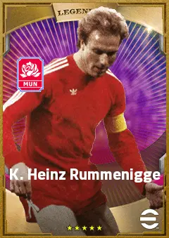 K. Heinz Rummenigge eFootball 2026 player card, 90 OVR SS