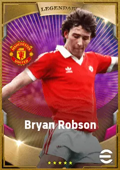 Bryan Robson eFootball 2026 player card, 86 OVR CMF