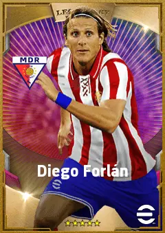 Diego Forlán eFootball 2026 player card, 85 OVR CF