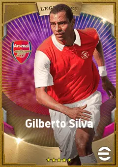 Gilberto Silva eFootball 2026 player card, 85 OVR DMF