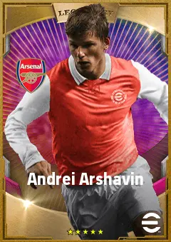 Andrei Arshavin eFootball 2026 player card, 85 OVR LWF