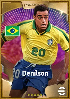 Denílson eFootball 2026 player card, 82 OVR LWF