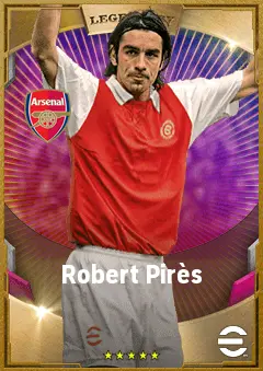 Robert Pirès eFootball 2026 player card, 86 OVR LMF