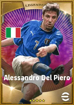 Alessandro Del Piero eFootball 2026 player card, 88 OVR SS