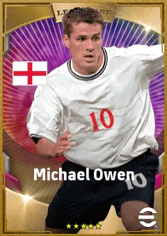 Michael Owen eFootball 2026 player card, 85 OVR CF