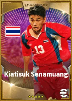 Kiatisuk Senamuang eFootball 2026 player card, 80 OVR CF