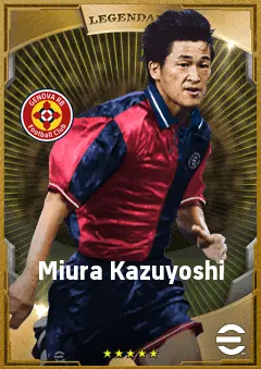 Miura Kazuyoshi eFootball 2026 player card, 80 OVR CF