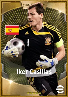 Iker Casillas eFootball 2026 player card, 90 OVR GK
