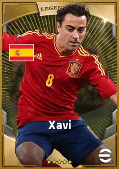 Xavi eFootball 2026 player card, 87 OVR CMF
