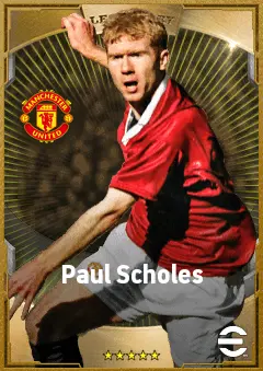 Paul Scholes eFootball 2026 player card, 86 OVR CMF