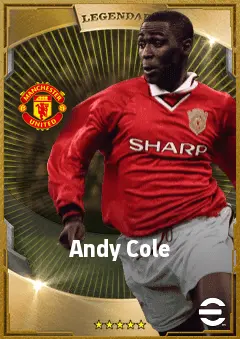 Andy Cole eFootball 2026 player card, 83 OVR CF