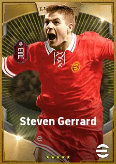 Steven Gerrard eFootball 2026 player card, 87 OVR CMF