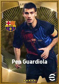 Pep Guardiola eFootball 2026 player card, 85 OVR DMF