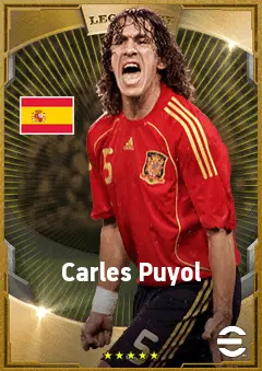 Carles Puyol eFootball 2026 player card, 87 OVR CB