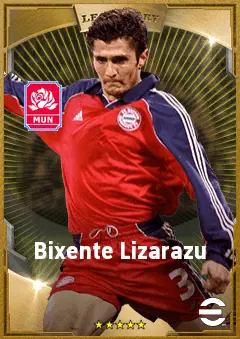 Bixente Lizarazu eFootball 2026 player card, 82 OVR LB