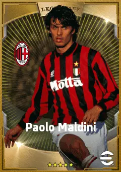 Paolo Maldini eFootball 2026 player card, 87 OVR CB