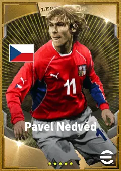 Pavel Nedvěd eFootball 2026 player card, 88 OVR LMF