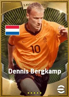 Dennis Bergkamp eFootball 2026 player card, 89 OVR SS