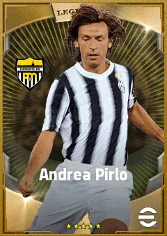 Andrea Pirlo eFootball 2026 player card, 86 OVR DMF
