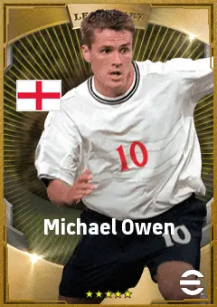 Michael Owen eFootball 2026 player card, 84 OVR CF