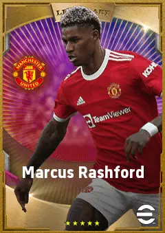 Marcus Rashford eFootball 2026 player card, 84 OVR LWF