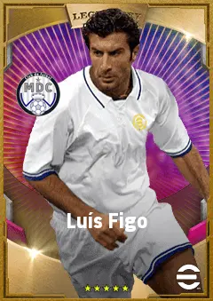 Luís Figo eFootball 2026 player card, 88 OVR RWF