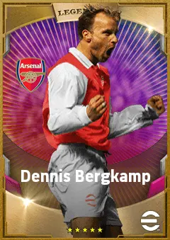 Dennis Bergkamp eFootball 2026 player card, 90 OVR SS