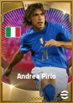 Andrea Pirlo eFootball 2026 player card, 88 OVR DMF