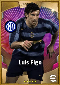 Luís Figo eFootball 2026 player card, 88 OVR RWF