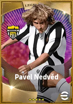 Pavel Nedvěd eFootball 2026 player card, 89 OVR LMF