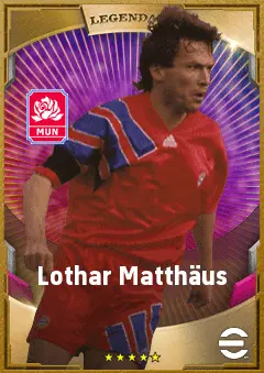 Lothar Matthäus eFootball 2026 player card, 88 OVR CMF