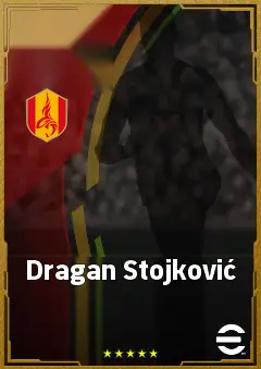 Dragan Stojković eFootball 2026 player card, 84 OVR AMF