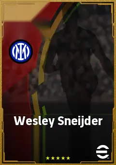 Wesley Sneijder eFootball 2026 player card, 86 OVR AMF