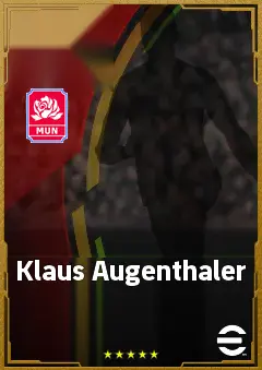 Klaus Augenthaler eFootball 2026 player card, 85 OVR CB