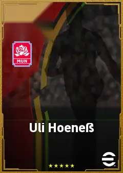 Uli Hoeneß eFootball 2026 player card, 85 OVR RWF