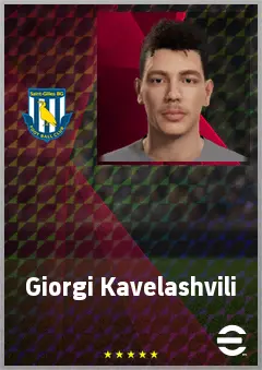 Giorgi Kavelashvili eFootball 2026 player card, 62 OVR GK
