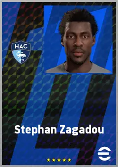 Stephan Zagadou eFootball 2026 player card, 67 OVR CB