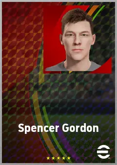 Spencer Gordon eFootball 2026 player card, 60 OVR CF