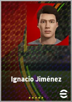 Ignacio Jiménez eFootball 2026 player card, 63 OVR DMF