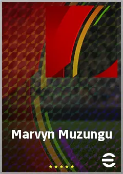 Marvyn Muzungu eFootball 2026 player card, 62 OVR CB
