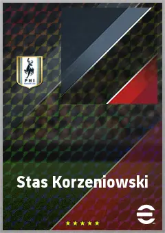 Stas Korzeniowski eFootball 2026 player card, 65 OVR CF