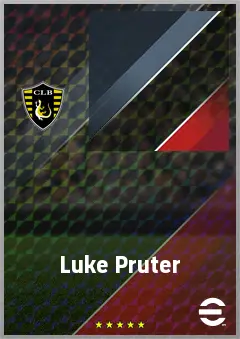 Luke Pruter eFootball 2026 player card, 65 OVR GK