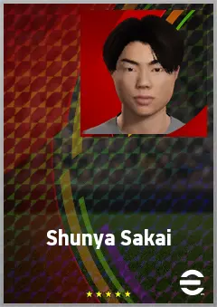 Sakai Shunya eFootball 2026 player card, 61 OVR CB
