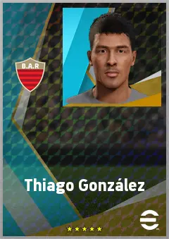 Thiago González eFootball 2026 player card, 63 OVR CMF