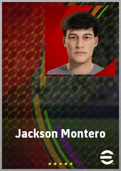 Jackson Montero eFootball 2026 player card, 60 OVR RB