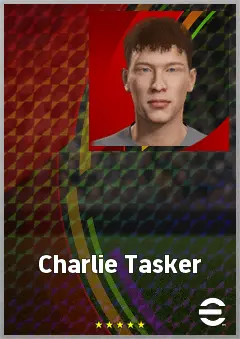 Charlie Tasker eFootball 2026 player card, 67 OVR RB
