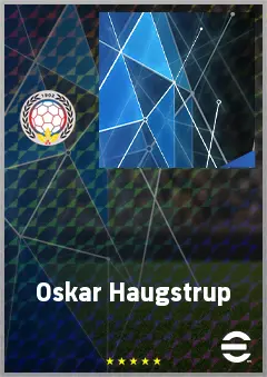 Oskar Haugstrup eFootball 2026 player card, 60 OVR CMF